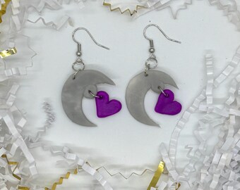 Moon (Handmade BTS Inspired Clay Drop Earrings)