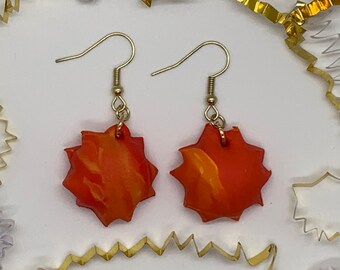 Burning Fire (Handmade BTS Inspired Clay Drop Earrings)