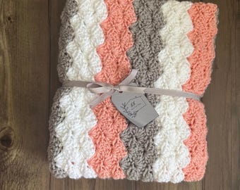 Crochet Baby Blanket, Handmade Baby Blanket, Newborn crochet blanket, Baby shower gift.