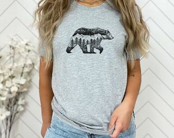 Unisex Bear Mountain T-Shirt, Outdoors Adventure Tee