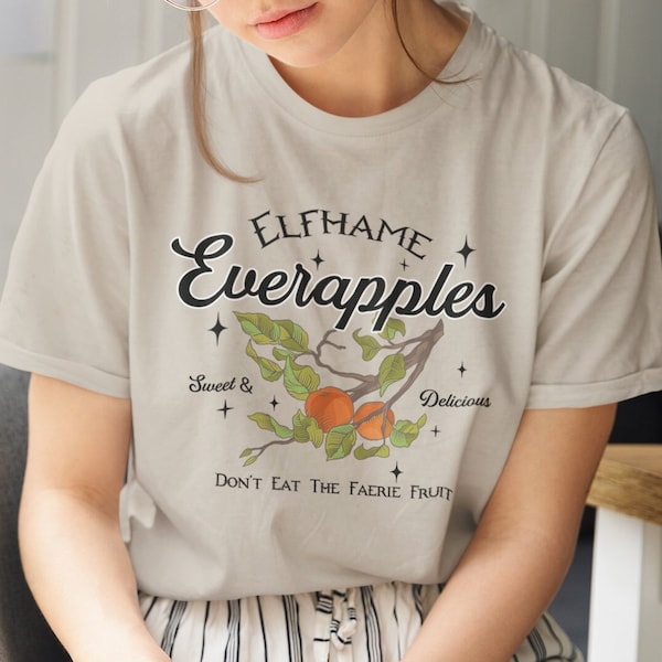 Elfhame Everapples T- Shirt, Folk Of Air, The Cruel Prince, Cardan & Jude, Bookish Merch, Literary Tee, Book Lover Gift