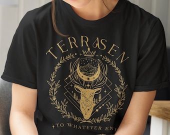 TOG Terrasen Stag T-Shirt, Throne Of Glass, SJM, Bookish Gift, Literary Tee