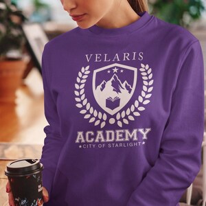 ACOTAR Velaris Academy Sweatshirt, Literary Sweater, SJM, Bookish Gift, Feyre and Rhys Fandom