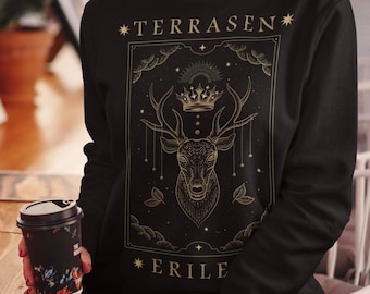 TOG Terrasen Tarot Style Sweatshirt, Throne Of Glass, SJM, Literary Sweater, Bookish Gift, Aelin Fandom