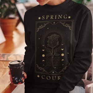 ACOTAR Spring Court-sweater in tarotstijl, Hof van doornen, literaire trui, SJM, leesgrage cadeau