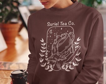 ACOTAR geïnspireerd Suriel Tea Co.-sweater, Velaris, literaire trui, SJM-fandom, schoolse cadeau