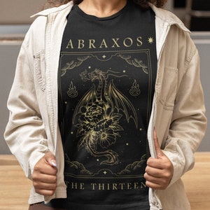 Camiseta inspirada en el tarot de Abraxos The Thirteen de TOG, camiseta literaria, SJM Fabdom, regalo para amantes de los libros, amantes de los dragones