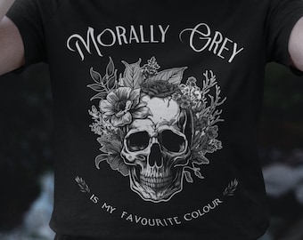 Camiseta Morally Grey, merchandising de Booktok, lector de novelas románticas oscuras, lector de obscenidades, merchandising de libros, regalo para amantes de los libros