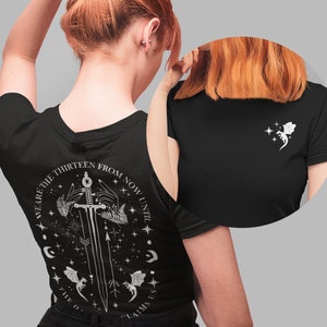 TOG Inspired The Darkness Claims Us, Double-Sided Print T-Shirt, SJM Fandom, The Thirteen Witches, Bookish Gift