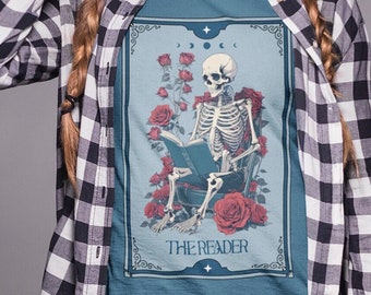 Der Leser Tarot Style T-Shirt, Dark Romance Reader, Fantasy Reader, Bookish Merch, Booktok, Buchliebhaber Geschenk