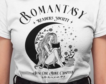 Camiseta para lectores de romance y fantasía, club de lectura, lector de romance y fantasía, merchandising literario, Booktok, regalo para amantes de los libros