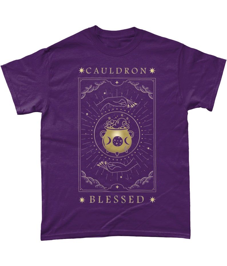 ACOTAR Cauldron Blessed Tarot Style T-Shirt, A Court Of Thorns and Roses, Literary Tee, SJM, Bookish Gift, Nesta Fandom image 6