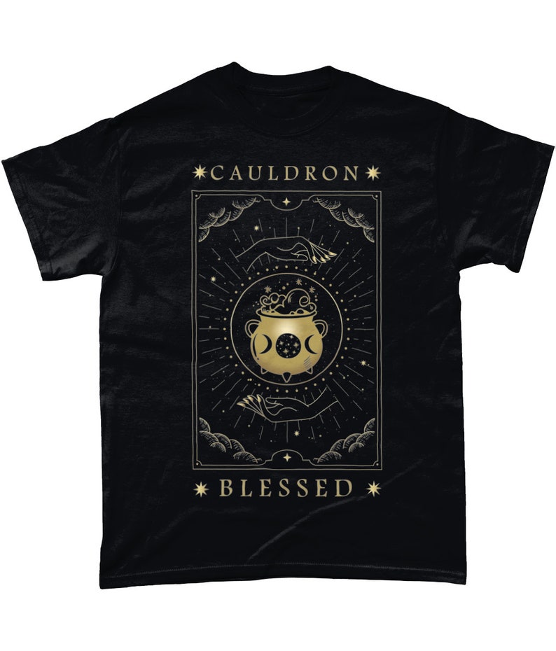 ACOTAR Cauldron Blessed Tarot Style T-Shirt, A Court Of Thorns and Roses, Literary Tee, SJM, Bookish Gift, Nesta Fandom image 4
