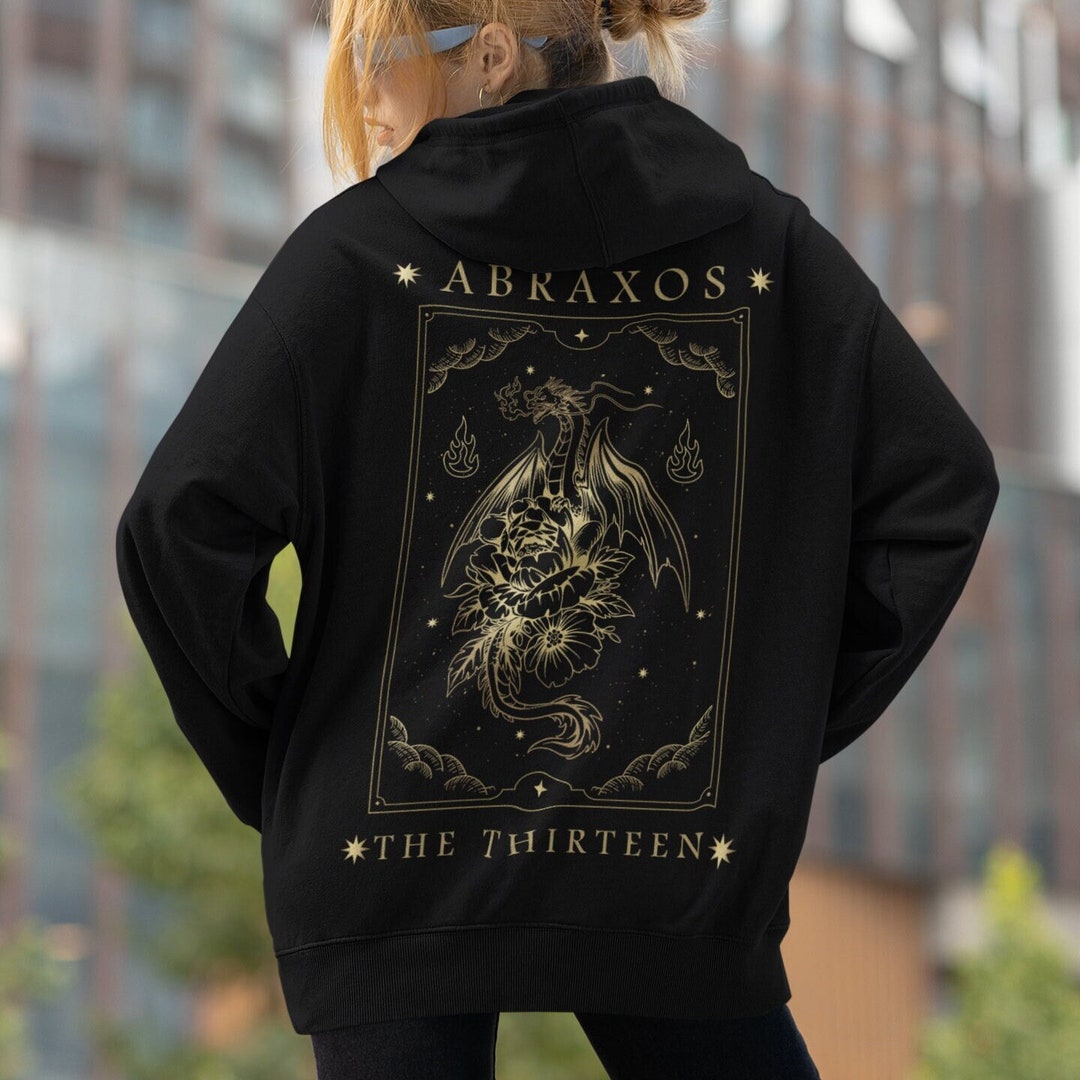 TOG Abraxos The Thirteen Tarot Style Zip Up Hoodie, Throne Of Glass, SJM, Bookish Gift, Literary Hoodie, Manon Blackbeak