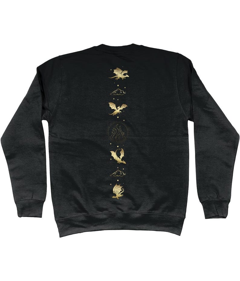Booktok FW inspiriertes doppelseitiges Druck-Sweatshirt, Drachenreiter, Booktok Merch, War College, Violet Fans, Bücherwurm Geschenk Bild 8