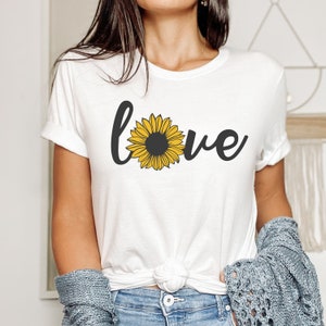 Love Sunflower Tee, Sunflower Shirt, Love Sunflower Shirt, Love Tee, Love Shirt, Love Tshirt, Sunflower Tee, Sunflower Tshirt