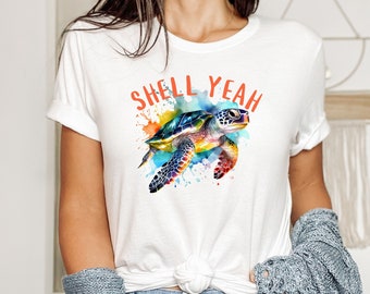 Shell Yeah Turtle Tee, Tortoise Shirt, Turtle Shirt, Love of Turtles, I love Turtles, Save the Turtles, Shell Yeah