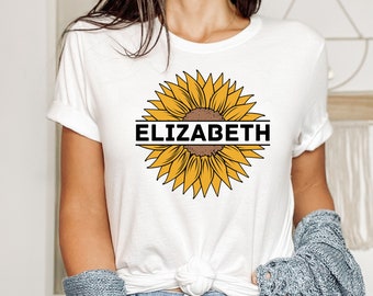 Custom Sunflower Shirt, Custom Sunflower Tee, Custom Sunflower tshirt, Custom Tee, Personalized Tee, Personalized Shirt, Personalized TShirt