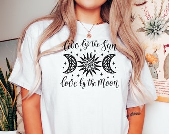 Mystic Moon And Sun Shirt, Mystical Moon Phase Shirt, Moon Phase T-Shirt, Boho Vintage Moon Shirt, Celestial Moon Shirt, Spiritual T-Shirt