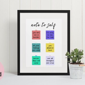 Printable Wall Art, Mental Health Poster, Self Care Art, Therapy Office Decor, Living Room Print, Print at Home, Downloadable Prints, Gifts
