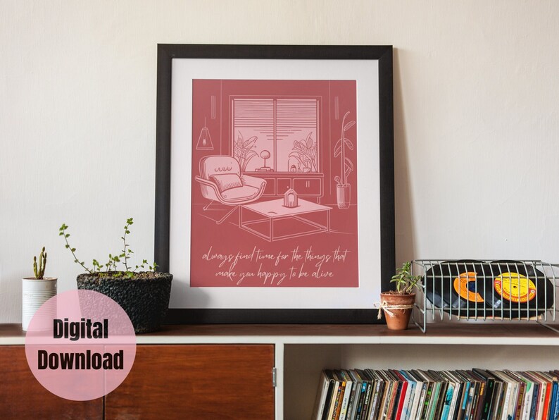 Printable Wall Art Therapist Office Decor Pink Typography Etsy