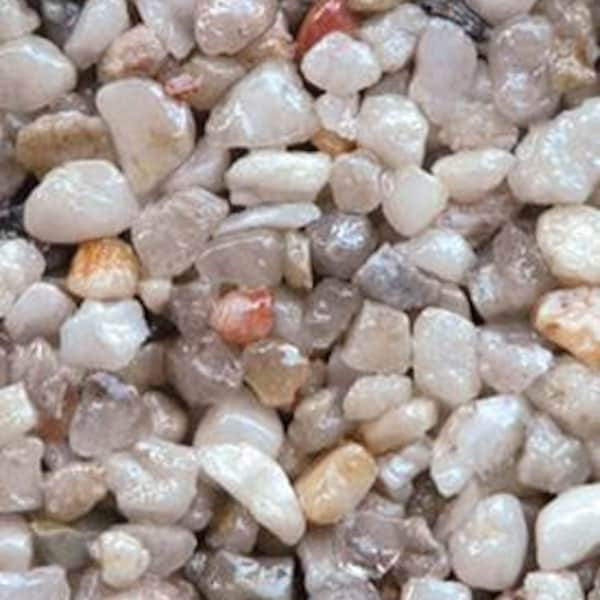 Colored Quartz Pebbles Gravel (Natural) Natural, 3 lbs