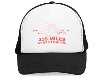 Casquette de camionneur de 335 milles - Parfaite pour les aventures en plein air, les cadeaux de cyclisme, la randonnée, l'équipement de voyage et les chapeaux pour les amateurs d'aventure