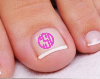 Monogram Nail Art Decals: Palmetto Tree Pedicure Set