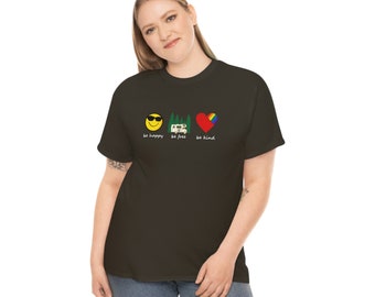 Sizes up to 5X Unisex Heavy Cotton Tee - Be Kind Pride Design