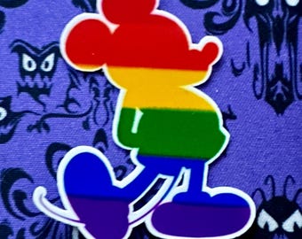 Pride | Mickey Mouse Rainbow | Vinyl Sticker | READ DESCRIPTION