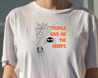 People give me the creeps - Halloween PNGs for sublimation, mugs, t-shirts, cut files, printing, compositing, home crafting projects