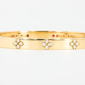 Roberto Coin 18k Yellow Gold Love in Verona Diamond Accent Bangle