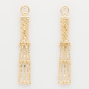 Unique 14k Yellow Gold Dangling Earrings