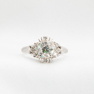 GIA 1.15 Carat Old Euro Diamond in Vintage Platinum Engagement Ring