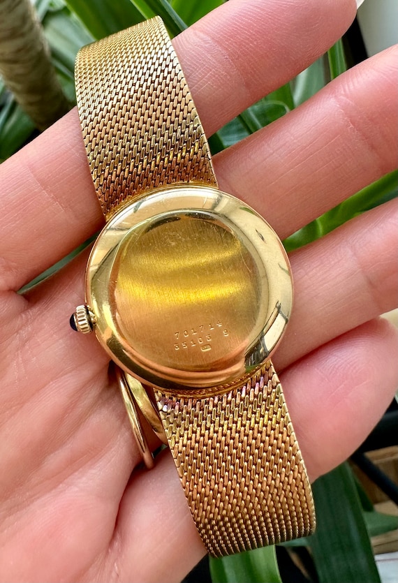 18k Yellow Gold Vintage Baume & Mercier Watch - image 4
