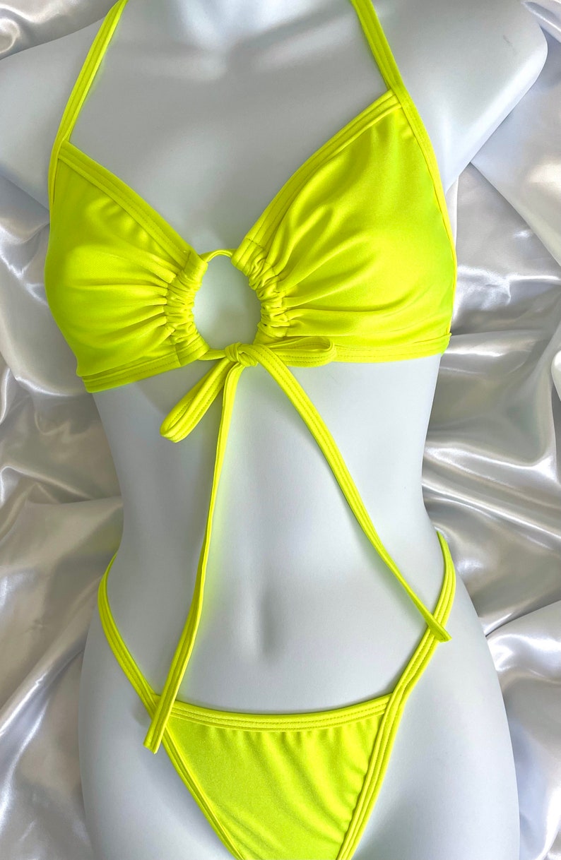 Exotic Dancewear Bikini Neon Etsy
