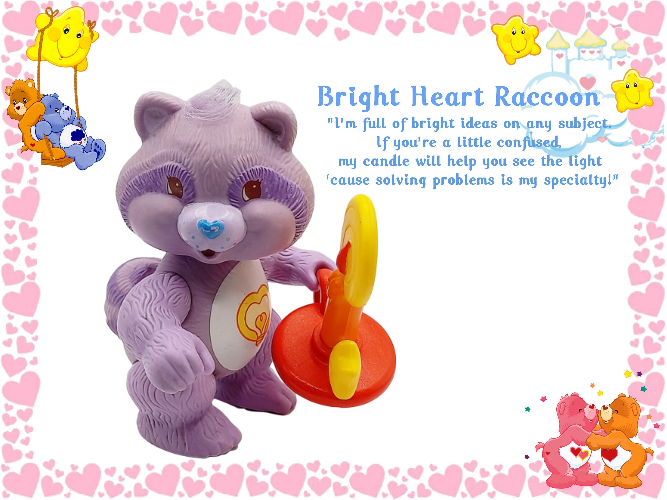 Bright Heart Racoon - Etsy