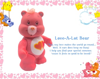 Figura vintage del oso cariñoso Love-A-Lot: juguete coleccionable de 1983