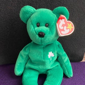 RARE** Mint** Ty Erin Beanie Baby - PE Pellets - Tag Errors