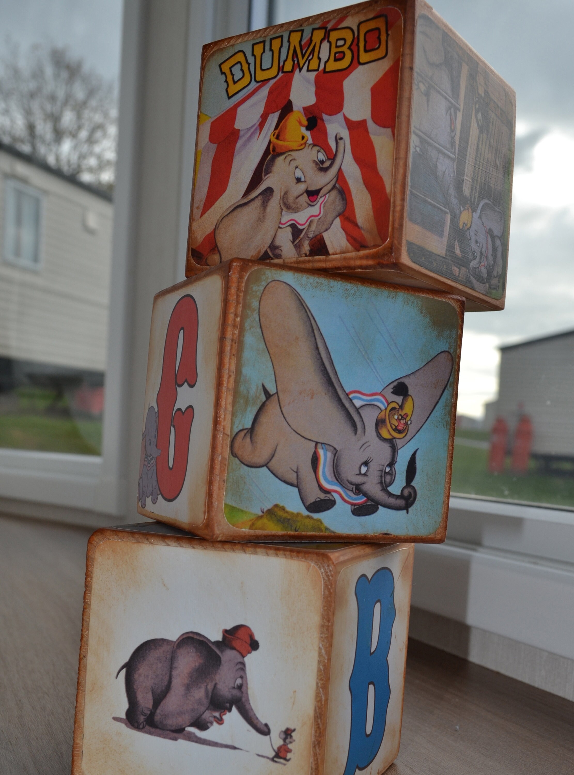 Dumbo Baby Blocks, Dumbo the Elephant, Walt Disney’s Dumbo Wooden ...