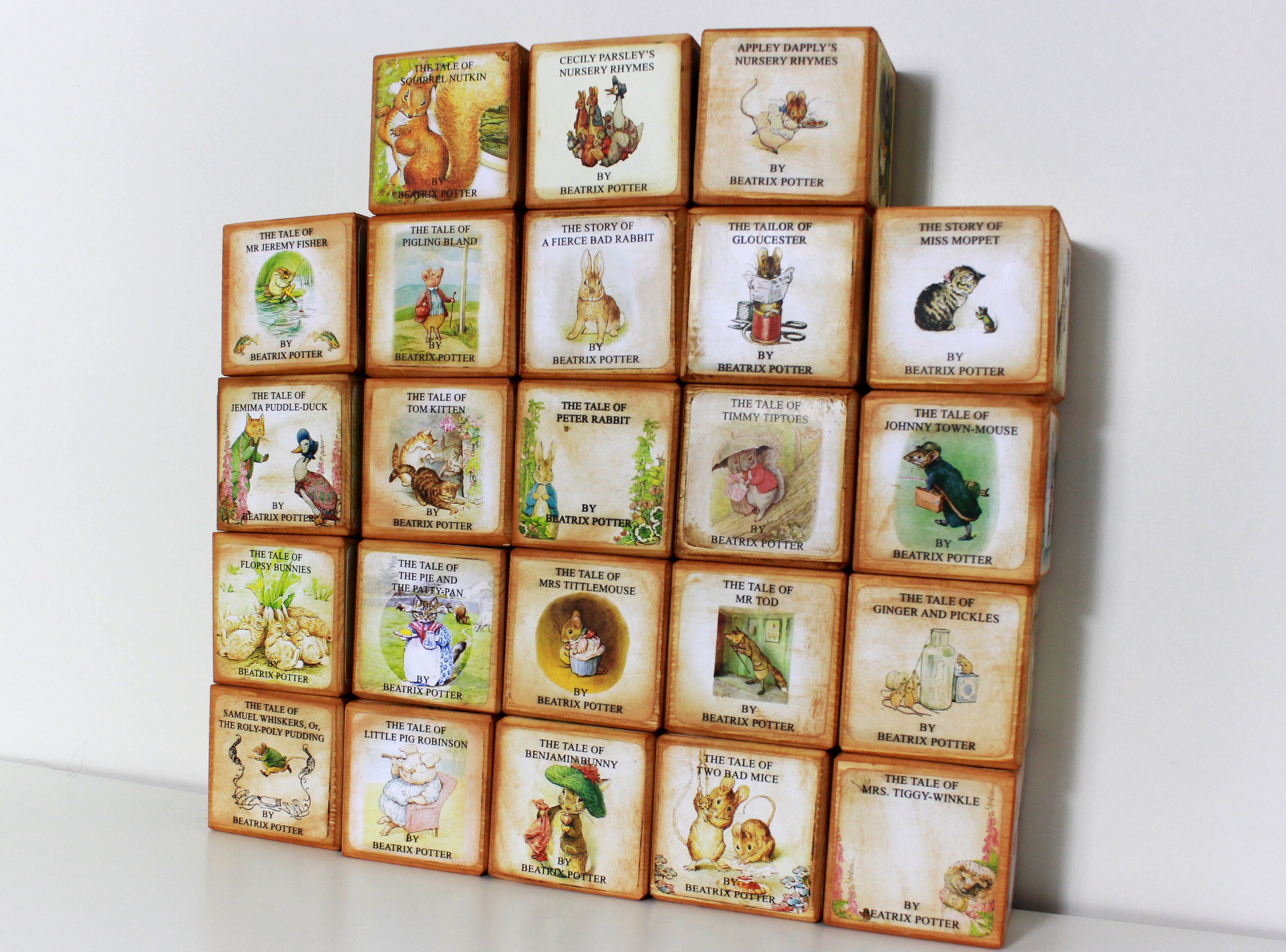 Pet Rabbit Blocks Peter Rabbit Beatrix Potter Story Book Blocks, Vintage Classic Tales ...