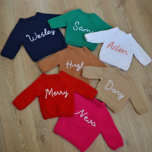 Baby Name Sweater Etsy