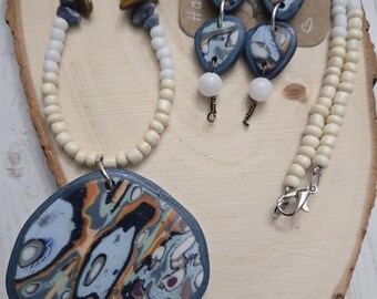 Psychedelic Mushroom Necklace and Earring Set