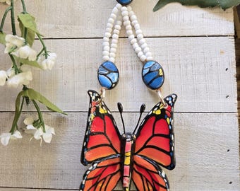 Accesorio para bolso con forma de mariposa monarca