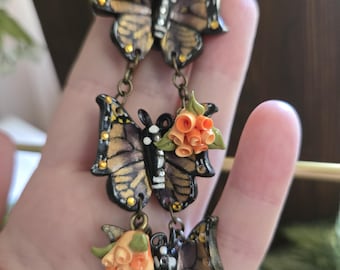 Monarch & Milkweed Keyring
