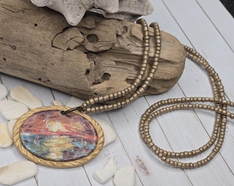 A Sunset Painting Necklace