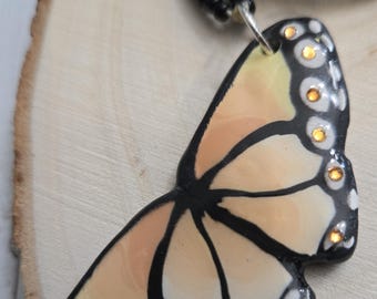 Abstract Monarch Butterfly Necklace