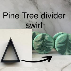 Pine tree swirl triangle divider for soap making