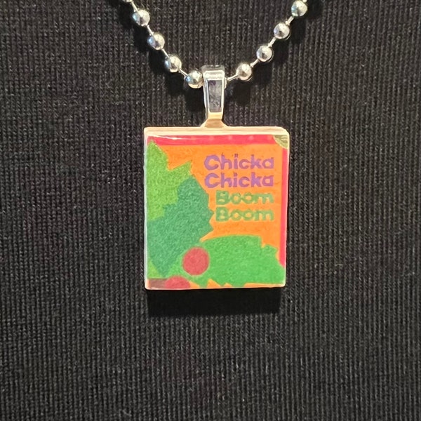 Bookish Scrabble Tile Necklace Inspired by Chicka Chicka Boom Boom