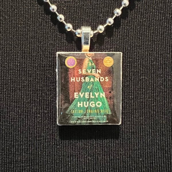 Bookish Scrabble Tile Necklace Inspired by The Seven Husbands of Evelyn Hugo